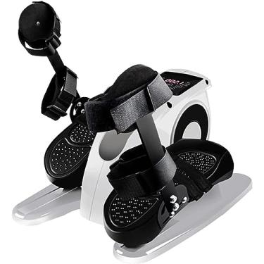 Imagem de Exercitador multifuncional de mão/perna, exercitador de pedal elétrico com configurações de controle de 5 velocidades, mini bicicleta ergométrica com tela LCD para casa de escritório, mulher