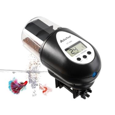 Imagem de DaToo Alimentador automático de peixes para aquário pequeno, dispensador automático de alimentos para peixes, temporizador de férias, alimentador betta com orifício de ar à prova de umidade e visor