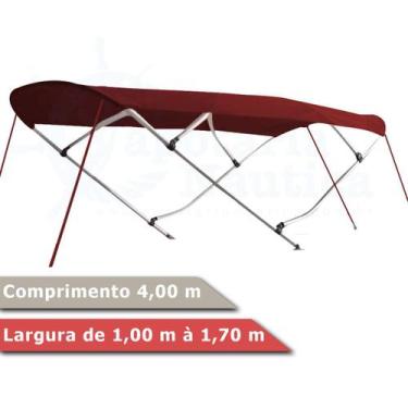 Imagem de Capota Toldo Nautico 4 Arcos 4m Comprimento Estrutura Reforçada P/ Lan