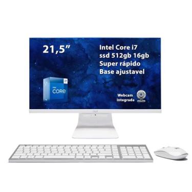 Imagem de Computador all in one 21,5 i7 16gb ssd 512gb n22 branco ital