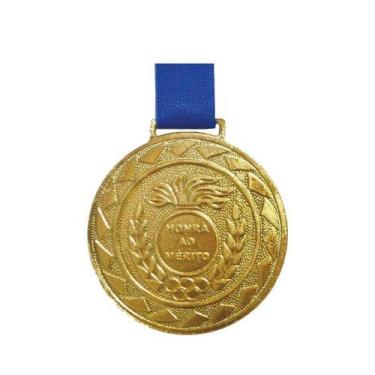 Imagem de Kit C/240 Medalhas de Ouro M43 Honra ao Mérito C/Fita Azul - Crespar
