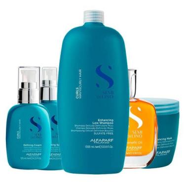 Imagem de Kit Alfaparf Semi Di Lino Curls Profissional - 5 Produtos - ALFAPARF M