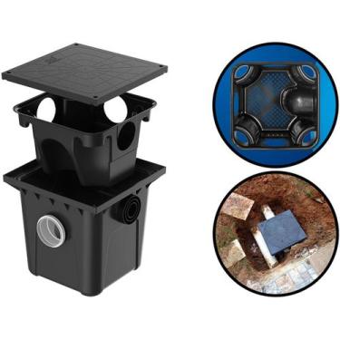 Imagem de Caixa Coletora De Gordura Plástico Com Cesto Coletor E Tampa Até 42 Li