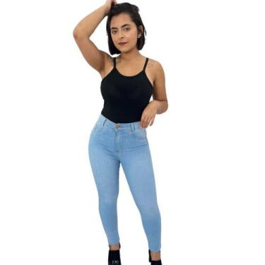 Imagem de Calça Jeans Feminina Skinny Cintura Alta Com Lycra Básica - ANJ MODAS,