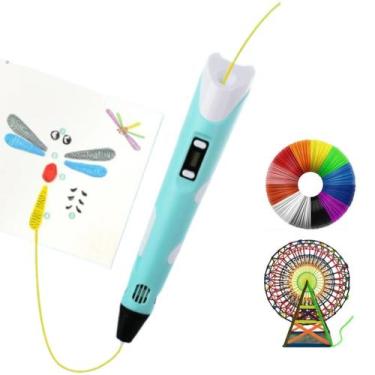 Imagem de Caneta 3D Impressora Para Crianças Com Filamentos e Refil - Caneta 3D,