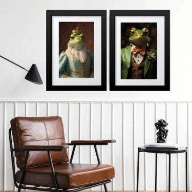 Imagem de Kit 2 Quadros Sapo E Perereca- 60X48Cm - Quadros On-Line