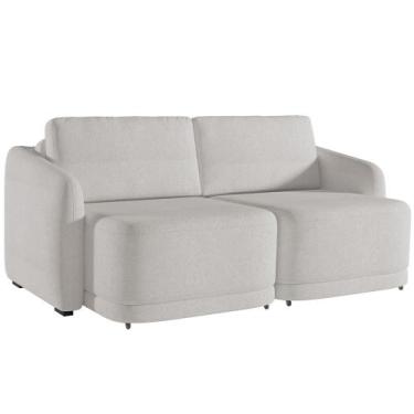 Imagem de Sofá Cama para Sala de Estar 2 Lugares 176cm Montserrat K01 Bouclê Cre