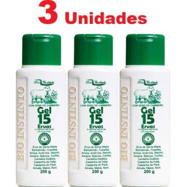 Imagem de Kit com 3 Gel 15 Ervas Com Sebo de Carneiro Bio Instinto 200g