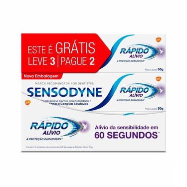 Imagem de Kit Creme Dental Rápido Alívio 3 Unidades 50g Cada - Sensodyne