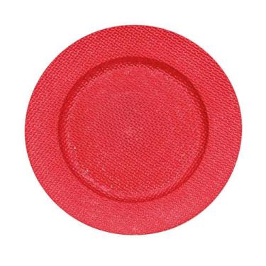 Imagem de Sousplat craquelado vermelho decorativo - Cromus