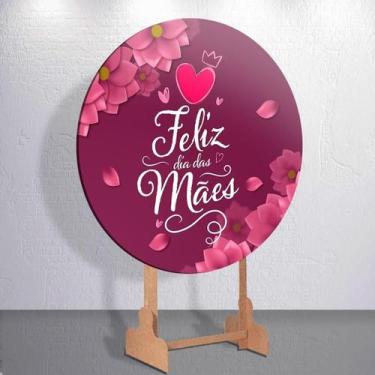 Imagem de Painel Redondo Dia Das Mães Para Festa 3d Sublimado 1,5m - Thuco Decor