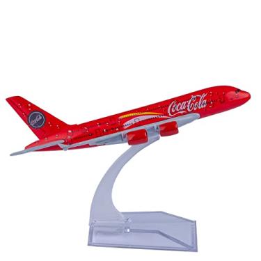 Imagem de Bswath Die-cast Airplanes 1:400 Coca Airways 380 Model Aircraft Metal Alloy Model for Decoration and Gift