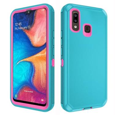 Imagem de Asuwish Capa de celular para Samsung Galaxy A20 A30 A50 com protetor de tela, híbrida, à prova de choque, proteção resistente, acessórios M10s A50S A30S A 30 50 50S 30S 20A S50 50A SM-A205U verde