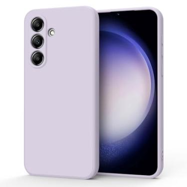 Imagem de AK Capa para Samsung Galaxy S23 FE, capa protetora de corpo inteiro de silicone líquido elegante e fina para Samsung Galaxy S23 FE (roxo grama)