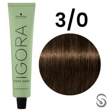 Imagem de Igora Zero Amm 3/0 Castanho Escuro 60 ml - Schwarzkopf, UNICA