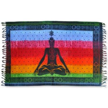 Imagem de Canga e Saída de Praia Poliéster Estampa Chakras Tie Dye - Sarat Moda 