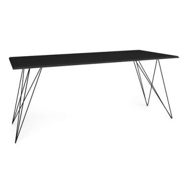 Imagem de Mesa de Jantar Retangular Trama Preta 140 cm - New Green
