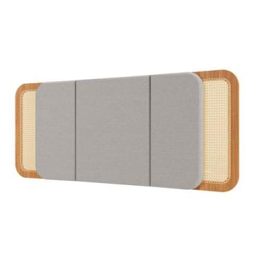 Imagem de Cabeceira Estofada Curve com Tela para Cama Casal/Queen 170x70cm MDF F