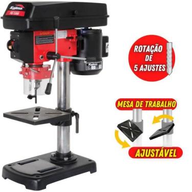 Imagem de Furador De Bancada Elétrico Kajima FB1300 Bivolt 1/3HP Com Mesa Ajustá