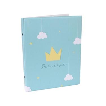Imagem de Álbum Fotográfico 20x25 para 80 Fotos PRINCIPE COROA Newborn Bebê Infa
