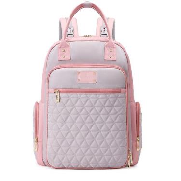 Imagem de Mochila Viagem Feminina Maternidade 7-2 - Malissima, Rosa