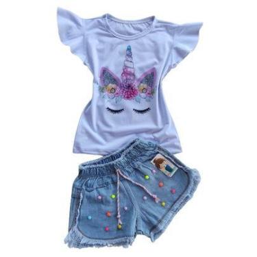 Imagem de Conjuntos jeans infantil para meninas. - MC MODA KIDS, Unicórnio do am