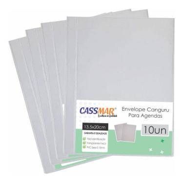 Imagem de Envelope Canguru Cristal para Agenda 13,5cmx20cm Cassmar 10 Un