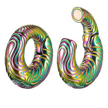 Imagem de PUNKYOUTH Gancho magnético de aço inoxidável 0 g (8 mm) para esticar o lóbulo da orelha, feminino, masculino, alargadores, túnel, piercing corporal, kit de joias