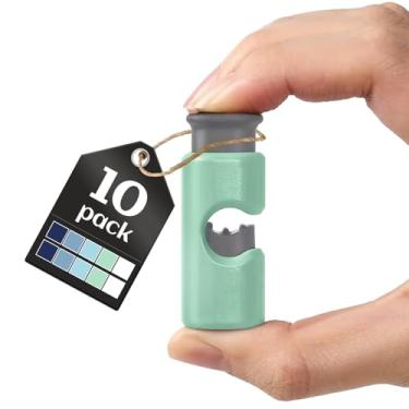 Imagem de Valuckee Aperte e trave clipes de saco de pão, pacote com 10, clipes de pão reutilizáveis, clipes de saco para armazenamento de alimentos, cilindro de pão resistente, plástico pesado, prático de saco,