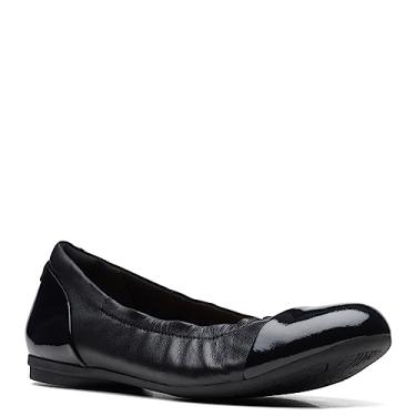 Imagem de Clarks Sapatilha feminina Clarks, Rena Jazz, Leat preto, 42