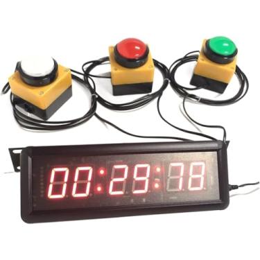 Imagem de Relógio eletrônico de 11 polegadas com controle remoto e display LED Cronômetro Temporizador de intervalo Relógio de parede de precisão para escola Academia Temporizador de treinamento (cor: