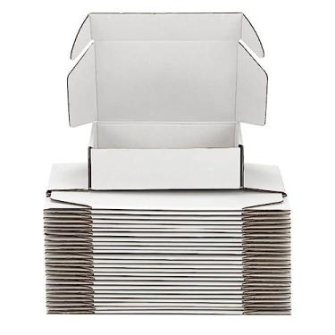 Imagem de DUZCLI Conjunto de 25 caixas de transporte pequenas 7x5x2 - pequenas caixas de papelão brancas para embalar pequenas empresas, pequenas caixas para remessa, caixas de correio e pequenas caix