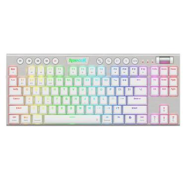 Imagem de Teclado Gamer Redragon Horus Pro TKL K621W-RGB Switch Red, branco