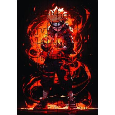 Imagem de Quebra-Cabeça Jogo Infantil Naruto 64 Peças MDF 18x26 - Brothers Minei