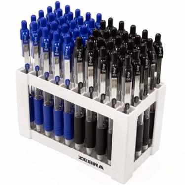 Imagem de Caneta esferográfica retrátil Zebra Z-Grip – conjunto de 50 canetas – tinta preta e azul – ponta de ponta de 1,0 mm – ideal para escrita, revisão, escola, professores, etc