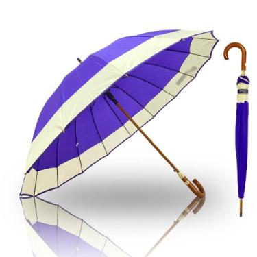 Imagem de Guarda Chuva Automático Colorido Grande Reforçado Contra Vento 16 HAST