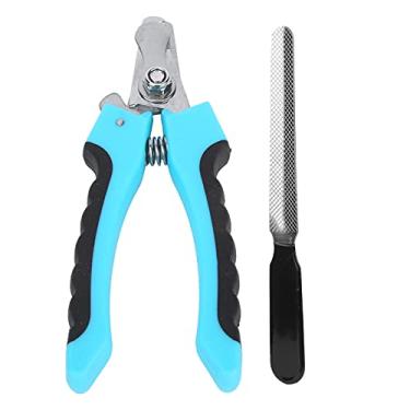 Imagem de Conjunto de clipper de unhas de estimação, aparador de unhas de aço inoxidável de cachorro com guarda de segurança para evitar o excesso de corte incluem cortador de unhas e (Large)