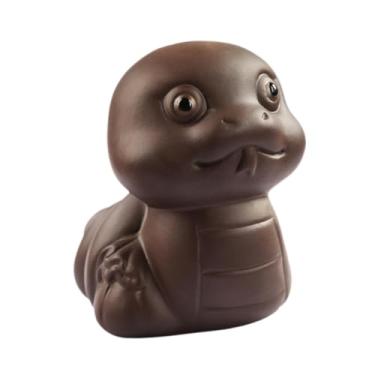 Imagem de Bothyi Pequena Estátua de Cerâmica Tea Bookshelf a Art Acessórios de Bandeja de Chá em Miniatura Figura de Desktop para O Dormitório Do Dormitório, Roxo profundo