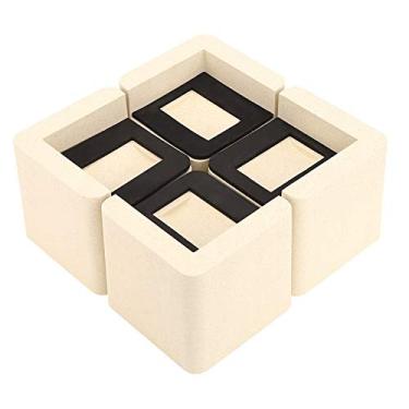 Imagem de Risers de Cama, Madrugadores de Cama Multifuncionais de 4pcs, Mobiliário de Mobiliário Risers de Cama, Mobiliário Risers Não Deslizante Riser Móveis Liftores Protetor para sofá