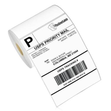 Imagem de Etiquetas Térmicas OfficeSmartLabels 4x6cm - 2500 Etiquetas (10 Rolos)
