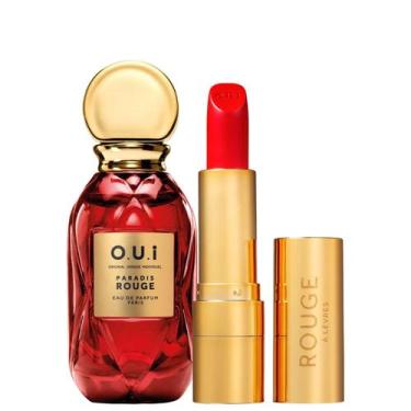 Imagem de Combo Rouge: Eau De Parfum 30ml + Batom Vermelho 3,5g - O.U.i