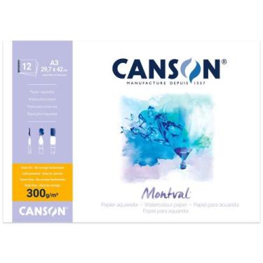 Imagem de Bloco Canson Montval Fina Aquarela A3, 12 Folhas, 300g