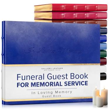 Imagem de Gallery Leather Livro de visitas - in Loving Memory - Acadia Malibu - 17,8 cm x 23 cm