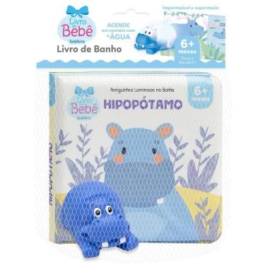 Imagem de Livro - Amiguinhos Luminosos no banho: Hipopótamo
