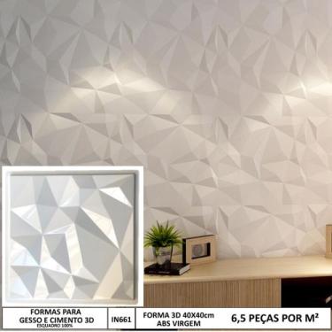 Imagem de Forma 3d Gesso Prisma 40x40 Abs 2mm Molde Para Gesso/cimento 661 - INN