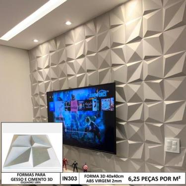 Imagem de Forma Gesso 3d Multipla 40x40cm Abs 2mm Molde Para Gesso/cimento 3d - 