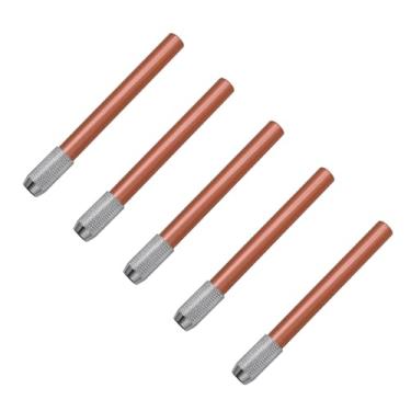 Imagem de 5 extensores de lápis, alongador de lápis, cor de alumínio, extensor de lápis