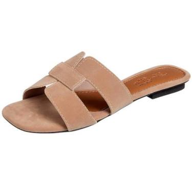 Imagem de Sandália Rasteira Moda Pedraria Luxo Feminina 111 Ana Brito - Ana Brit