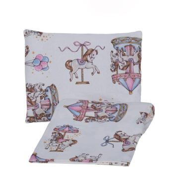 Imagem de Jogo De Lençol Fantasy Infantil Solteiro 02 Peças Malha 100% Algodão - Carrosel