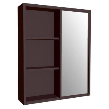 Imagem de Armario Espelheira 1 Porta Correr 60 Cm Es7250 Grafite Faem Grafite